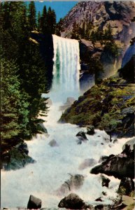 Vtg 1940s Vernal Falls Yosemite National Park California CA Unused Postcard
