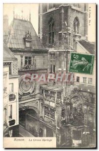 Old Postcard Rouen Grosse Horloge