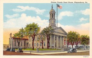 Greene County Court House Waynesboro, Pennsylvania PA Postcards