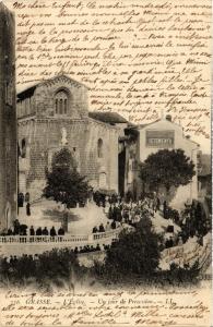 CPA AK GRASSE l'Ãglise - Un jour de Procession (374808)