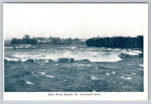 Split Rock Rapids, St Lawrence River, Canada, Vintage Federated Press Postcard