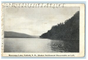 1905 Mascoma Lake Enfield NH, Shaker Settlement Discernable On Left Postcard 