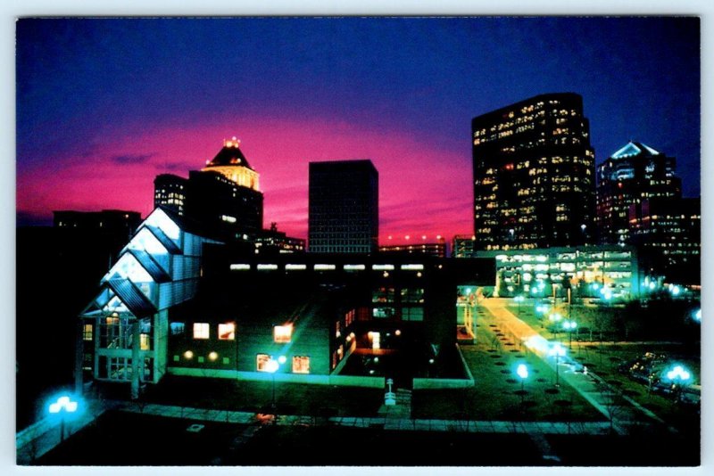 GREENSBORO, North Carolina NC ~ Night SKYLINE Guilford County  4x6 Postcard