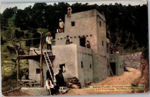 Indian Pueblo, Phantom Canon, Cliff Dwellings Manitou CO Vintage Postcard D66