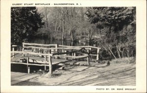 Saunderstown Rhode Island RI Gilbert Stuart Birthplace c1950s-60s Real Photo PC