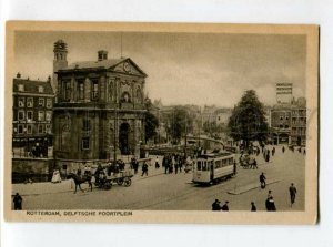 3098666 HOLLAND Rotterdam Delftsche Poortplein TRAM Vintage PC