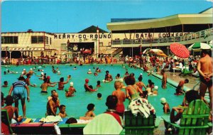 Casino And Pool Seaside Heights New Jersey Vintage Postcard C099