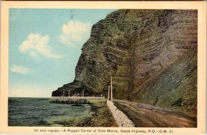 Postcard ROAD SCENE Gaspe Quebec QC AK4609