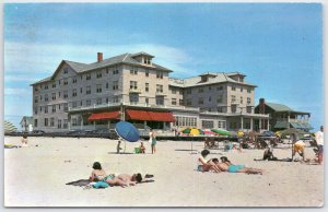 1954 Commander Hotel Ocean City MD Beach DEXTONE Postcard Posted