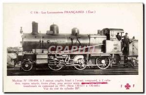 Postcard Old Train Locomotive Machine 130604