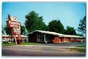 1958 Esquire Motel Exterior Roadside Inkster Michigan MI Posted Vintage Postcard