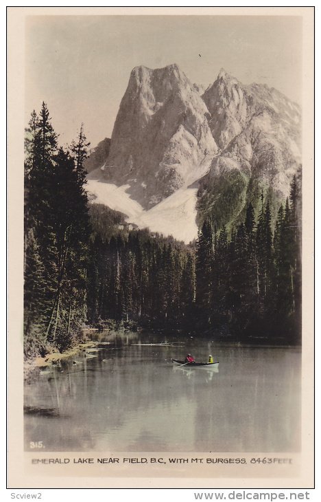 RP, Boating, Emerald Lake Near Field, With Mt. Burgess, Field, B.C., Canada, ...