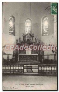 Old Postcard The church's interior Portel the Altar