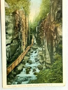 Vintage Postcard 1930's The Flume Franconia Notch Mountains NH New Hampshire