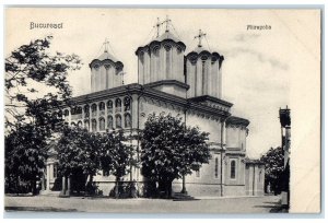 c1910 Building Side View Metropolitan City of Bucharest Romania Postcard