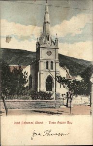 Three Anchor Bay Cape Town Cancel Dutch Reformed Church c1910 Postcard