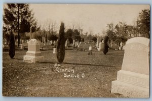 c1910's View Of Cemetery Dunkirk Ohio OH RPPC Photo Posted Antique Postcard