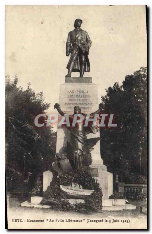 Old Postcard Metz Monument to the Liberator Hairy (Inaugurates June 3, 1923)