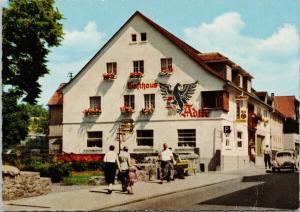 Hotel Pension Adler Metgerei Fremdenzimmer 1960s Vintage Postcard D91 *As Is