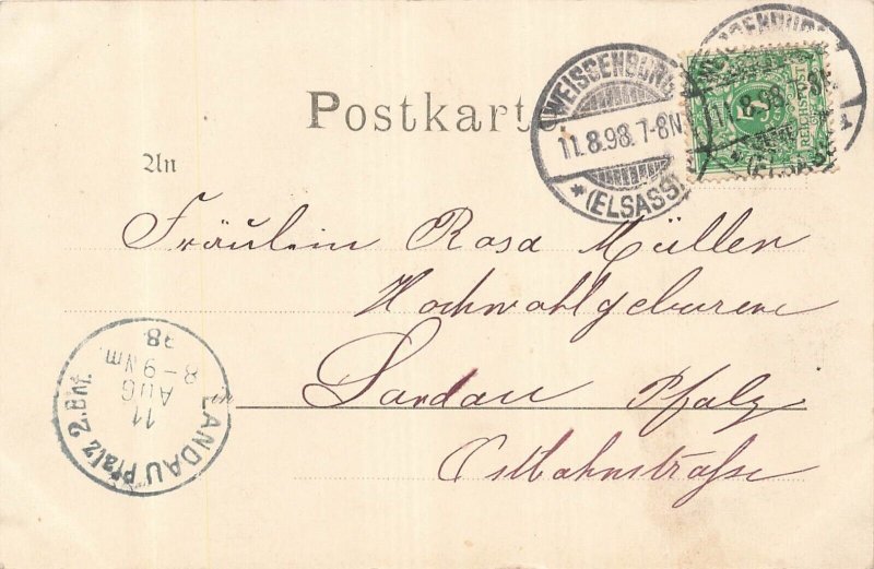 Weissenburg Germany~1898 C Burckard'ts Photo POSTCARD