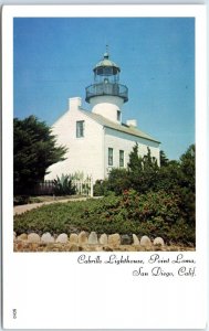 Postcard - Cabrillo Lighthouse, Point Loma - San Diego, California