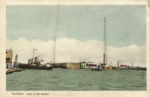 curacao, D.W.I., WILLEMSTAD, Entry of the Harbour (1920s) Postcard