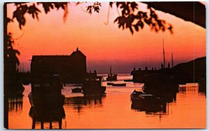 Postcard - Crack O' Dawn at Rockport Harbor, Cape Ann, Massachusetts, USA