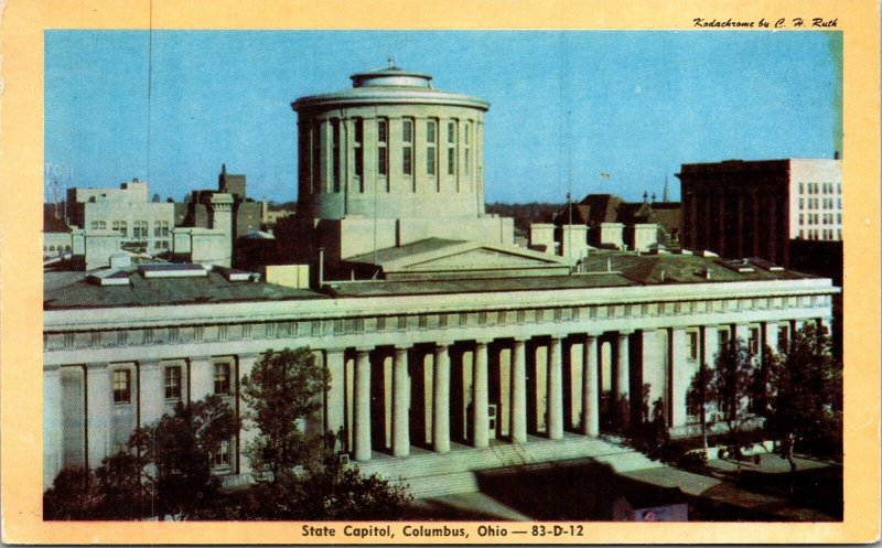 State Capitol Columbus Ohio OH Postcard UNP VTG Dexter Unused Vintage Chrome 