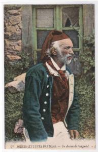 Old Man Plougastel Bretagne France 1910s postcard