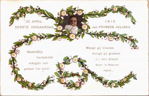 Oranje Netherlands Royalty Prinses Juliana Birth 1910 30 April Postcard C180