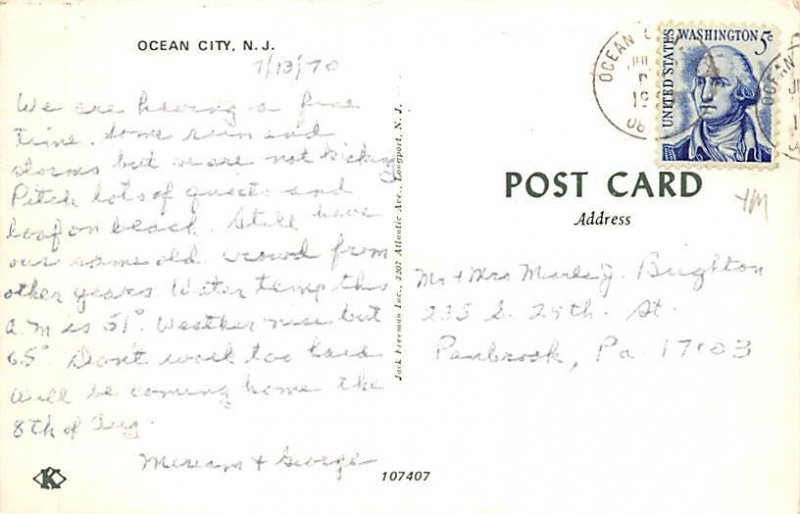 Bathing Scene Ocean City, New Jersey NJ