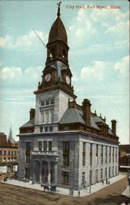 Fall River MA City Hall c1910 Postcard