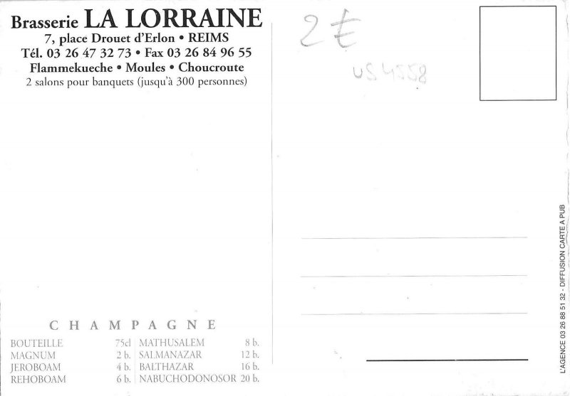 US4558 Brasserie La Lorraine Reims Flammekeuche Moules Champagne