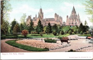 Majors Hill Park Ottawa Antique Postcard UNP Unused DB Montreal Canada 