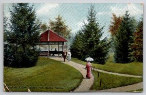 Mansfield OH Ohio Middle Park Resting Pavilion 1909 To Galion Postcard G36