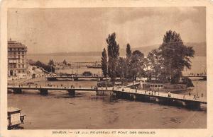 BR33172 Geneve Ile J.J. Rousseau et Pont des Bergues