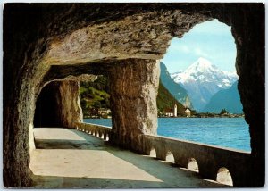 Postcard - Axenstrasse on Lake Lucerne with Bristenstock - Switzerland
