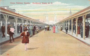 Ocean Parkway, Seaside, Rockaway Beach, N.Y., early postcard, used in 1907