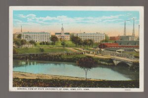Iowa City IA c1915 UNIVERSITY OF IOWA Campus BIRDSEYE VIEW IA B3