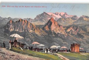 Rigi Switzerland Mythen Glarnisch Scenic View Picnics Vintage Postcard JF685671