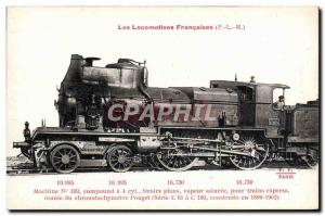 Postcard Old Train Locomotive Machine 169