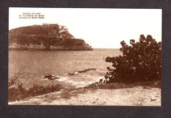 CUBA Entrance Morro Castle Havana Habana  Real Photo Postcard RPPC RP