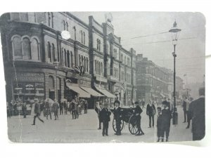 John William Street Huddersfield Yorkshire Antique Vintage Silver Postcard c1905