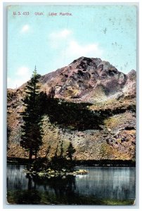 1910 Lake Martha Mountain Trees Scene Sunnyside Utah UT Posted Vintage Postcard