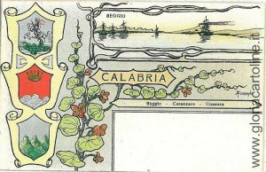 03004 CARTOLINA d'Epoca - REGGIO CALABRIA: ILLUSTRATA