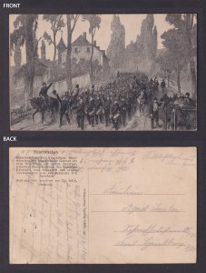Saarbruecken Germany Mecklenburg Grenadiers Spicheren Battle Vintage Postcard