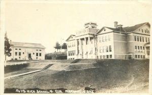 C-1910 High School Gym RPPC Photo Postcard Marshfield Oregon 12494