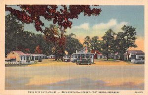 Fort Smith Arkansas Twin City Auto Court Vintage Postcard AA30792