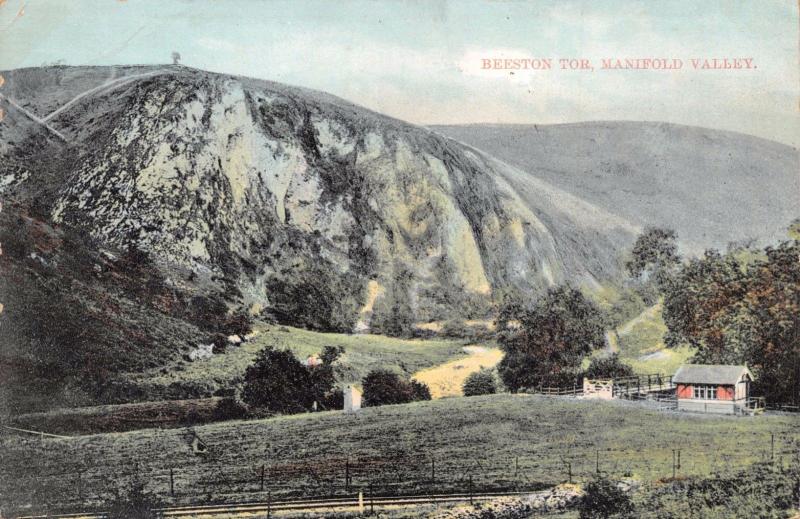 BEESTON TOR STAFFORDSHIRE UK MANIFOLD VALLEY~W SHAW OF BURSLEM POSTCARD