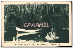 Postcard Old Drach Mallorca La Gondola Reina Victoria navegando por el Lago M...